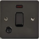 Schneider Electric GU2214BBN Ultimate Plate, 2-polige schakelaar, 1 versnelling, zwart nikkel