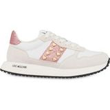 Moschino Dune Baskets en daim et cuir de veau Blanc