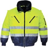 Portwest Pilotjack 3in1 Geel/blauw met reflectiestrepen PJ50