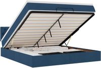 vidaXL - Ottoman bed met matras - 180x200cm - stof - blauw