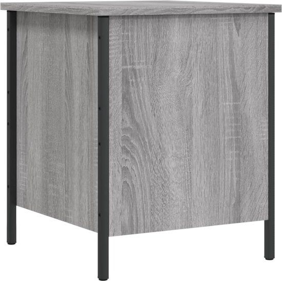 vidaXL Opbergbankje - 40x42,5x50 cm - Bewerkt Hout - Grijs Sonoma Eikenkleur