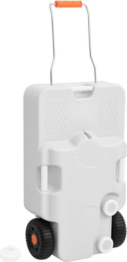 vidaXL Watertank op wielen 30 L grijs