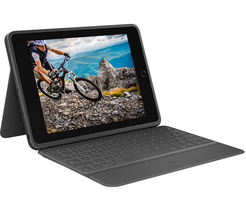 Logitech Rugged Folio - Toetsenbord voor mobiel apparaat - Zwart