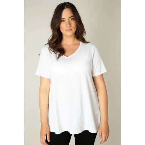 Base Level Curvy Basic T-shirt Alba White