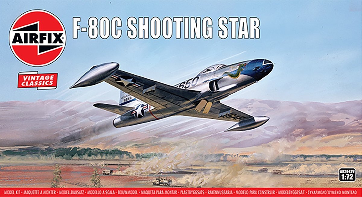 Airfix 1:72 02043V F-80C Shooting Star Plane Plastic kit