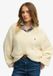 Superdry - Oversized V-hals Kabeltrui - Dames - natural white