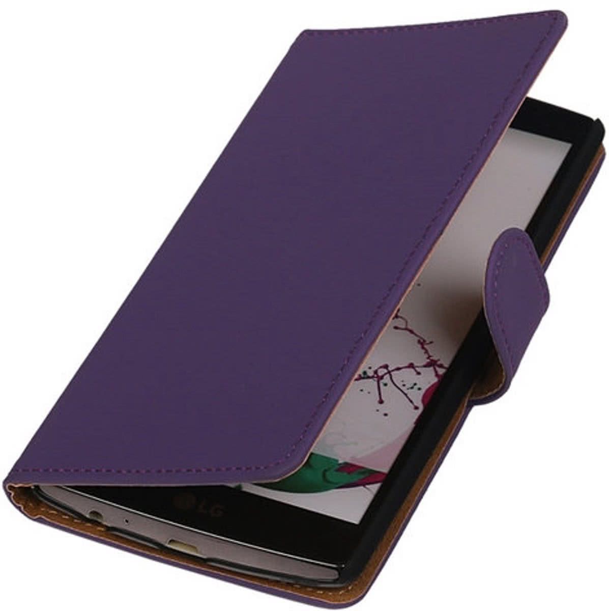 Best Cases LG G3 Effen Booktype Wallet Hoesje Paars
