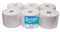 Saten Hygiënische industrie, gerecyclede cellulose, 2-laags, glad, breedte 90, 300 m, 12 stuks