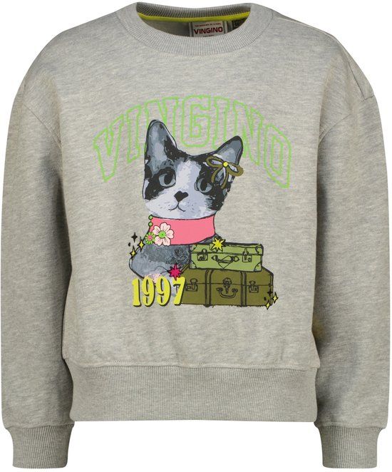 Vingino Nala Meisjes Sweater - Grijs - Maat 164