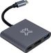 XtremeMac Hub USB-C 3 ports - USB 3.0 - 4k HDMI - Gris