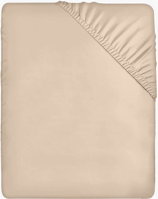 Utopia Bedding Hoeslaken, 35 cm Diepe, Eenvoudig onderhoud Zachte Geborstelde Microvezel Stof, Krimp en Vervaagt Bestendig (180 x 200 x 35 cm, Beige)