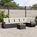 Prolenta Maison Exclusive - Tuinset voor de tuin, 7-delig, met kussens, zwart, van polyrotan