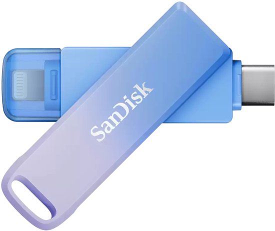 SanDisk Creator Phone Drive USB-stick 256 GB Blauw, Lilac Purple