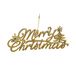 Kurt S. Adler Boule de Noël - Texte 'Merry Christmas' 7cm Plastique, Or 1 Pièce