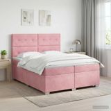 Maison Exclusive - Lit boxspring avec matelas et tête de lit Rosa 200 x 200 cm, velours