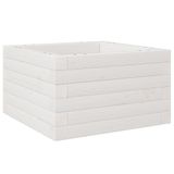 VidaXL Plantenbak 40x40x23 cm massief grenenhout wit