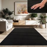 Paco Home Moderne woonkamer tapijt kortpolig wasbaar zacht uni effect bont antislip 120x160 cm