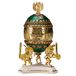 danila-souvenirs Faberge-stijl Trans-Siberisch spoorwegei juwelendoos juwelenkistje met trein 12,5 cm groen