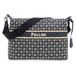 Pollini Heritage schoudertas met all-over-logo, damestas, donkerblauw/donkerblauw, Eén maat