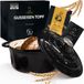 Chefarone Braisière en fonte avec couvercle - 4.7L - Ø 26CM - Noir