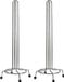 Sans marque 2x Porte-rouleau toilette sur pied argent 47,5 cm