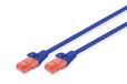 DIGITUS LAN-kabel Cat 6 – 3 m – U/UTP ongeschermd – 1 Gbit/s – 250 MHz – PoE++ – AWG 27/7 – LSZH – RJ45-netwerkkabel – patchkabel – compatibel met Cat6A en Cat5e – blauw