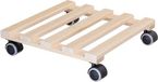 OEM Houten rollen voor bloemen, 34 x 34 x 8 cm, draagvermogen 100 kg, geproduceerd in de EU