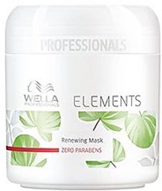 Wella Elements Renewing Masker Elements Renewing Masker is een masker die het vochtgehalte van het haar compleet vernieuwd