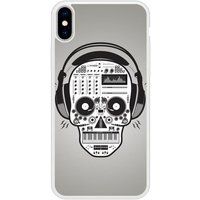 Apple iPhone X Versterkt hard hoesje - ontwerp skull music