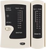 Q-Link Netwerktester - RJ45/RJ11 - UTP/FTP Kabel - Detecteert Onderbrekingen en Foutieve Aansluitingen - Handzaam en Eenvoudig in Gebruik - Geschikt voor Thuis en Professioneel Gebruik