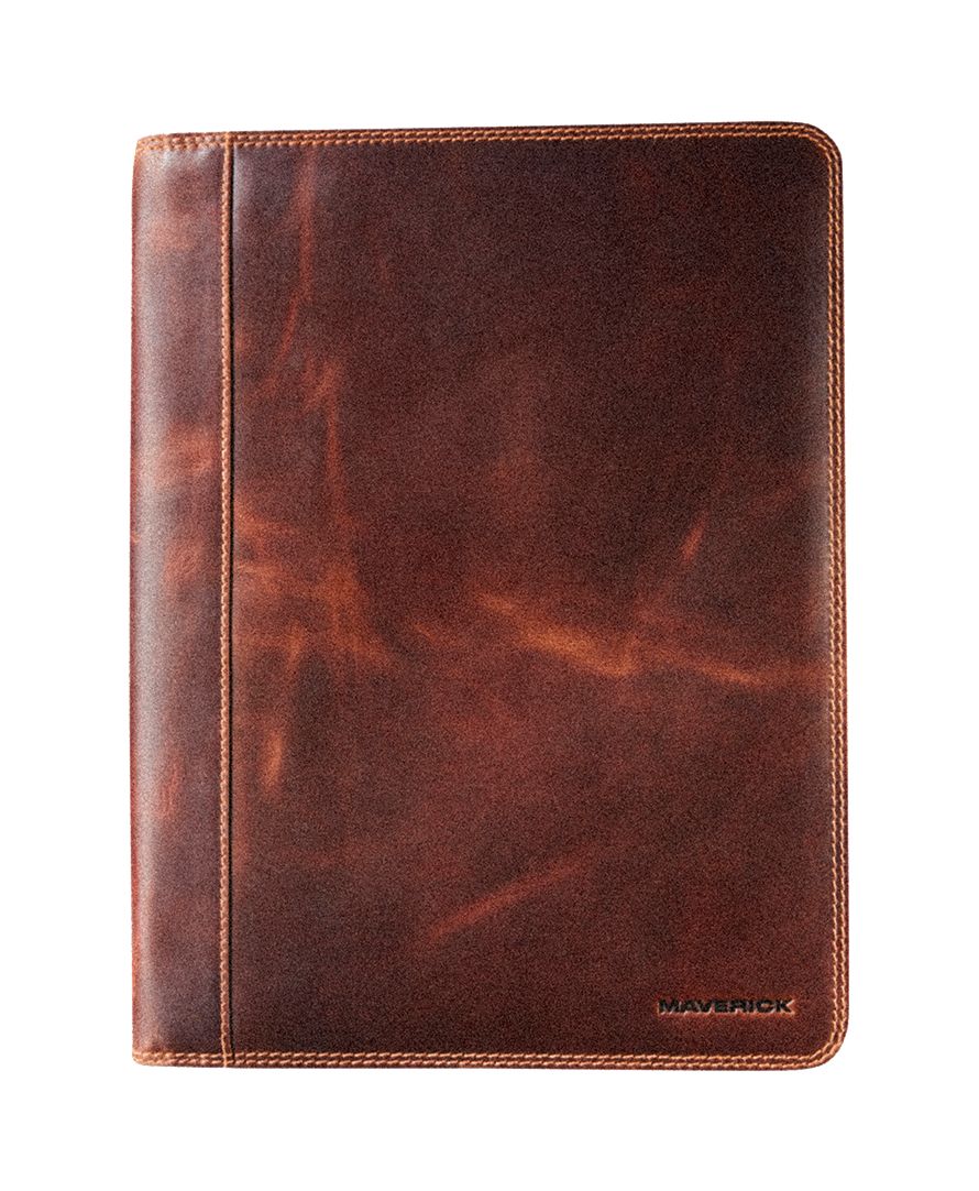 Maverick A4 Leather Hardcover Notebook - Brown