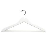 KESPER Vormkleerhanger - pak van 12, lotushout met anti-slip lak, metaal, 44,5 cm breed, wit