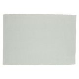 Icecat Set de table côtelé, coton bio GOTS, gris clair, 35 x 50 cm