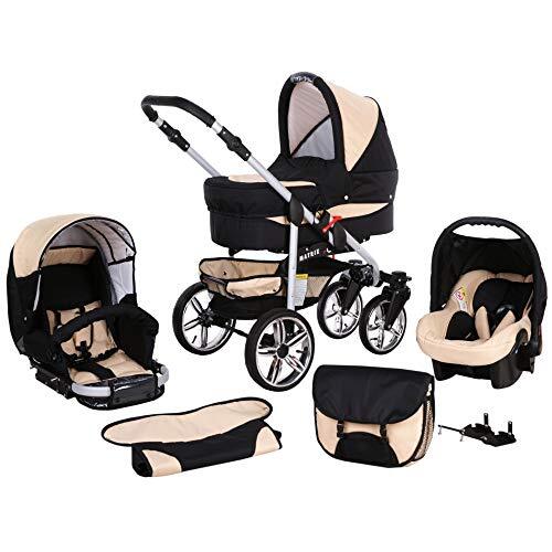 SaintBaby Kinderwagens 3in1 2in1 set Isofix buggy Autostoeltje opvouwbaar X-Car by black & cream 2in1 zonder autostoel