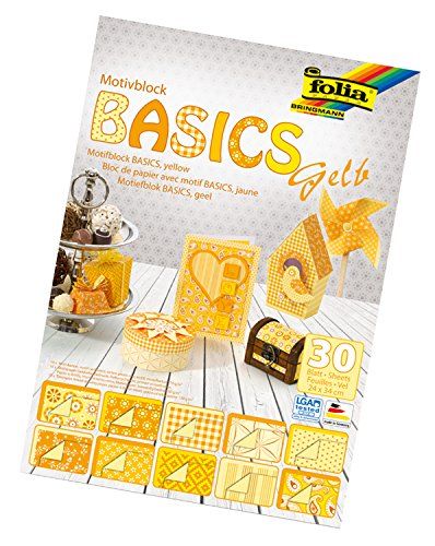 Folia 46149 - motiefblok Basics geel gesorteerd - 30 vellen
