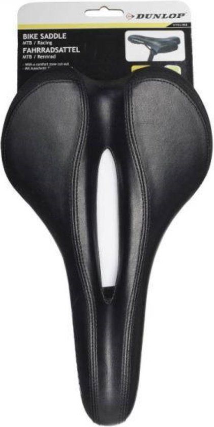 Dunlop Fietszadel - Race/MTB - Unisex - Zwart - 29 x 17 cm