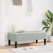 vidaXL Bank met kussen lichtgrijs 113 x 57 x 39 cm fluweel