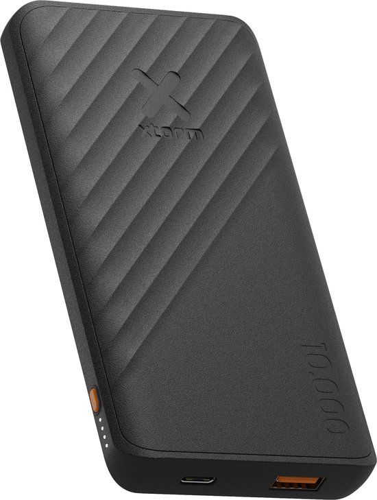 Xtorm Go2 Powerbank - 10.000 mAh - 1x USB-A, 1x USB-C - Krachtige powerbank - Duurzame technologie - Charcoal Black