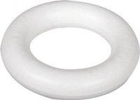 Rayher hobby materialen Piepschuim ring - 8x - wit - 22 cm