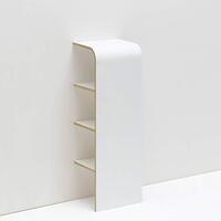 Tojo Schoenenrek met 3 vakken, open designerrek, wit