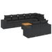 vidaXL Loungeset met kussens, polyrattan, zwart