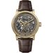Ingersoll The Guy Mens 44mm automatisch horloge met grijze wijzerplaat en bruine lederen band I17502