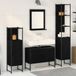 Maison Exclusive - Armoire de salle de bain avec étagères, 4 pièces, noir, bois composite