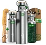 Blockhütte Gourde en acier inoxydable 500 ml vert foncé