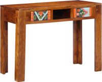 vidaXL Schrijfbureau met lade met opslag bruin 100 x 50 x 75 cm