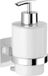 Unyqoos® Distributeur de savon, 0,25 litre, montage mural sans perçage, ABS et acier inoxydable, chrome