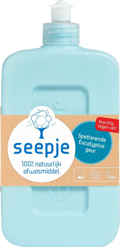 Seepje Afwasmiddel spetterende eucalyptus 500 Milliliter