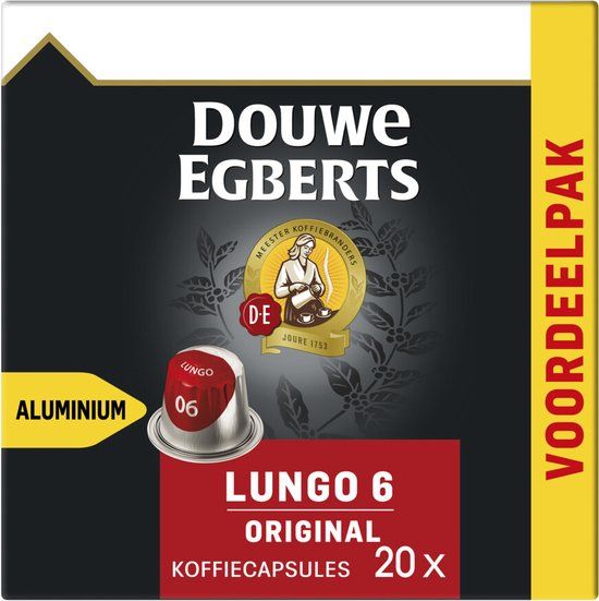 Douwe Egberts Lungo Original koffiecups (20 stuks)
