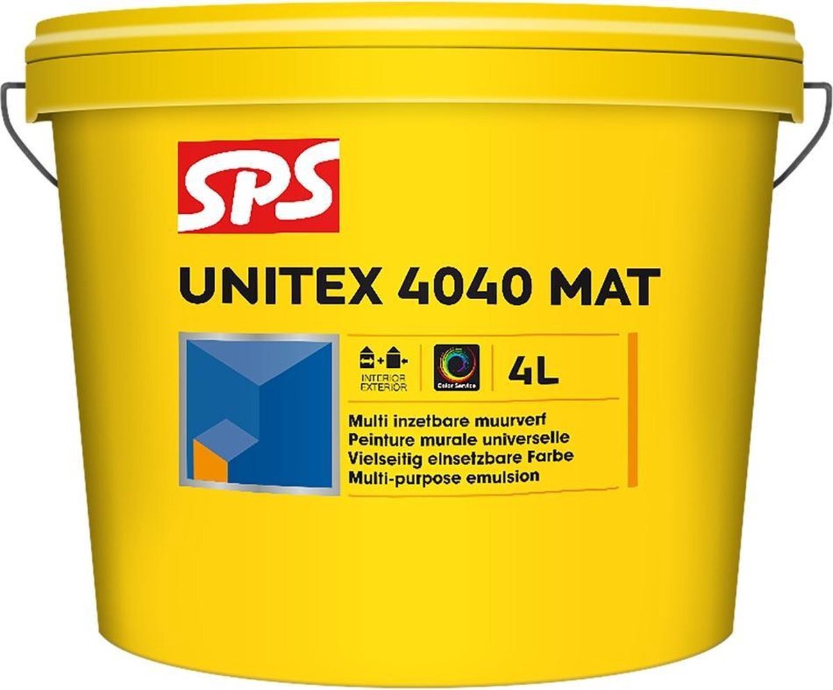Sps Unitex 4040 mat wit/p 4 liter
