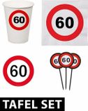 Shoppartners 60 jaar stopbord tafel versiering set